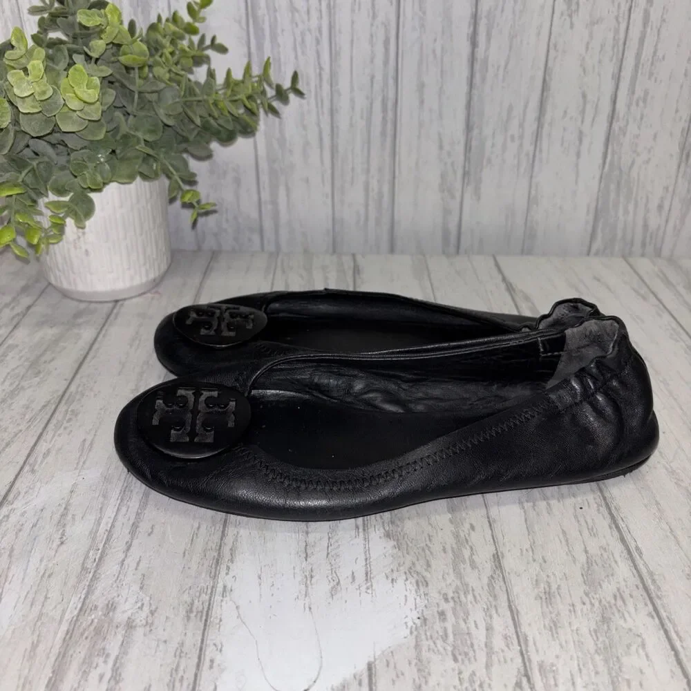 Womens Size 6.5 Tory Burch Minnie Traveler Flats GUC